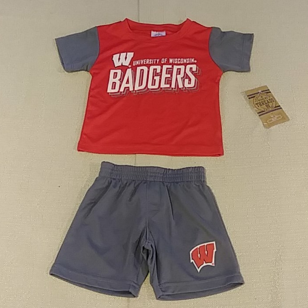 Wisconsin Badgers Infant Boy's 2pc  Set Sz 12M